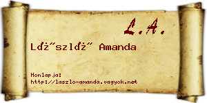 László Amanda névjegykártya