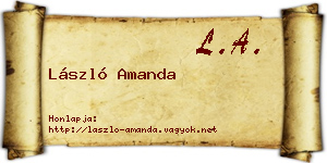 László Amanda névjegykártya